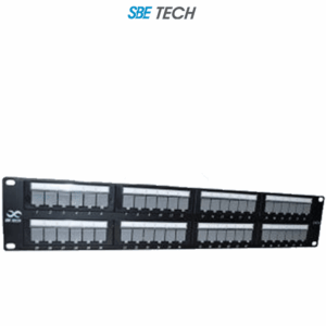SBE TECH PPC648P - Panel de parcheo categoría 6 con 48 puertos, cumple con los estándares ANSI/TIA 568-C.2 e ISO 11801 2a Edición, y es producto certificable