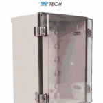 SBE TECH TR15015090 - Gabinete de plástico para exteriores con cubierta transparente, 150 x 150 x 90 mm