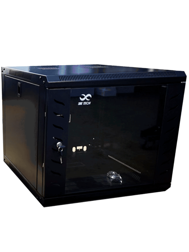SBE TECH GNLPAR9UR- Gabinete de pared de 9 UR con una profundidad de 45.0 cm y puerta delantera de cristal templado. - Image 2