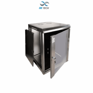 SBE TECH SBE-GNLPAR15URP- Gabinete de pared 15 UR, con capacidad de carga de 30 Kg, 60x60x69.8 cm, con puerta delantera de cristal templado
