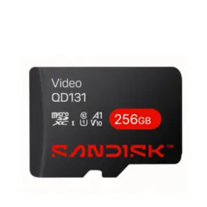 SANDISK - Memoria SC QD131 MICRO SDHC 256GB / Clase 10/ U1 Lectura 160 MB/S / ESC 18 MB/S / Especializada para Videovigilancia