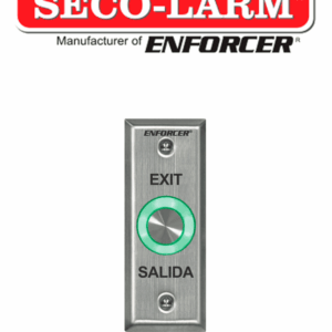 Seco-Larm SD6176SS1Q - Botón de salida piezoeléctrico de acero inoxidable IP 65 con Luz LED verde / Salidas NO y NC