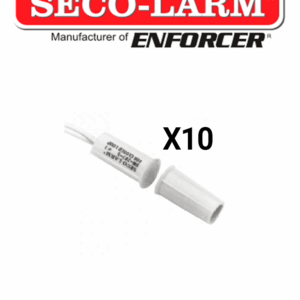 Seco-Larm 10PKW -Paquete de 10 Contacto magneticos BLANCO Gap 3/4 de EMBUTIDO Tipo Taquete Compatible paneles DSC / RISCO / BOSCH