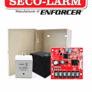 Seco-Larm Kit Fuente De Poder 1 - Kit De Poder Contiene 1 Fuente De Poder De 1.5 Amp, Bateria De Respaldo, Transformador Y Gabinete