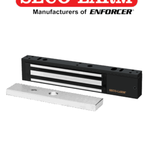 E941SB600PQ - Cerradura Electromagnética de 600 lb / Sensor de adherencia / LED de estado / Voltaje Dual 12/24 VDC / Homologada UL