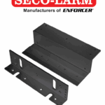 E941S1K2BZQ - Soporte En Z Negro Para Cerraduras Electromagnéticas De La Serie De 1200 Lb