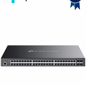 TP-LINK SG3452P - Switch L2+ Omada PoE+ con 48 puertos PoE+ 10/100/1000 Mbps, 4 puertos SFP 1G, consola RJ45/microUSB, gestión centralizada Omada/Stand-Alone, soporte Multicast IGMP, Calidad de Servicio (QoS), y presupuesto PoE 384W