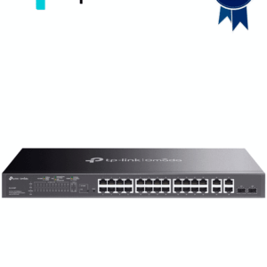 TP-LINK SL2428P - Switch PoE+ JetStream SDN administrable con 24 puertos 10/100 Mbps, 2 puertos 10/100/1000 Mbps (Uplink), 2 puertos SFP (combo 2 RJ45 10/100/1000 Mbps), capacidad de 250W y administración centralizada OMADA SDN.