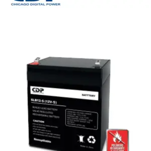 CDP SLB 12-5 - Batería de respaldo de 12V a 5AH / Batería libre de mantenimiento y fácil instalación / Compatible con CCTV y DSC