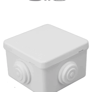 SAXXON SXWD008 - Caja de conexiones con 4 entradas / PVC libre de halógenos / Compatible con cámaras Bullet / Domo / Dimensiones 80 x 80 x 50 mm (Ancho x Alto x Fondo) / IP55