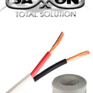 SAXXON OWAC2305JF- Cable de alarma de 2 conductores/ CCA/ Calibre 22 AWG/ 305 metros/ Retardante a la flama/ Recomendable para control de acceso/ Videoportero/ Audio/