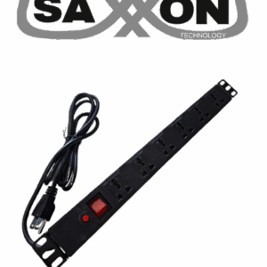 SAXXON SXPDU6U- Barra PDU con 6 Contactos Individuales , 15 Amp , 120V , 1UR , Protección contra rayos , Aleación de Aluminio