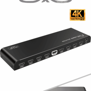 SAXXON LKV318HDR-V2.0 - Divisor de Video HDMI  de 1 Entrada y 8 Salidas/ Soporta Resolución Ultra HD 4K&2K @30 Hz/ Distancia  de 10 Metros en Entrada y Salida/ Switch EDID/