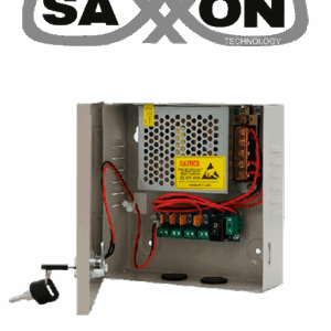 SAXXON SX5A4CH - Fuente de Poder Profesional 12 VCD / 5 Amperes / 4 Canales / 1.1 Amperes por Canal / Protección contra Sobrecargas / Led Indicador de Funcionamiento