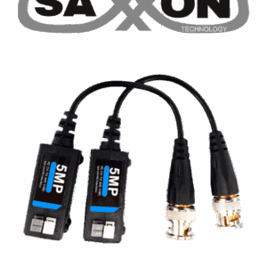 SAXXON SXCF500 - Par de Transceptores Pasivos / Botones Push / 5MP hasta 200 Metros / 1080P hasta 250 Metros / Soporta HDCVI / AHD / TVI / CBVS / Fácil Conexión
