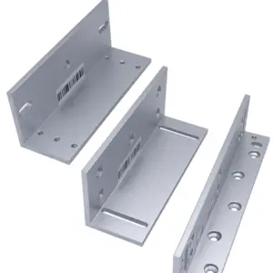 ZKTECO LMB120ZL - Soporte de Montaje para Diversos Tipos de Puertas, Tipo ZL, Aluminio Anodizado, Compatible con Cerradura Magnética LM120