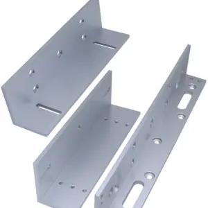 ZKTECO LMB200ZL - Soporte de Montaje para Diversos Tipos de Puertas, Tipo ZL, Aluminio Anodizado, Compatible con Cerradura Magnética LM200LED