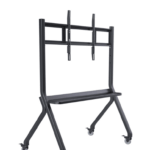 ZKTECO IWBA01B - Soporte Móvil para Pantallas Interactivas Inteligentes / Altura Ajustable / Carga máxima de 100 kg / 4 Ruedas giratorias con seguro / Color Negro