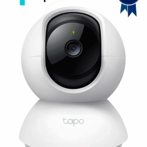 TP-LINK TAPO C210 - Cámara Domo IP PT WiFi para Interior con resolución de 3 MP, visión nocturna, WiFi 2.4 GHz, notificaciones push y ranura para Micro SD, además de audio de doble vía.