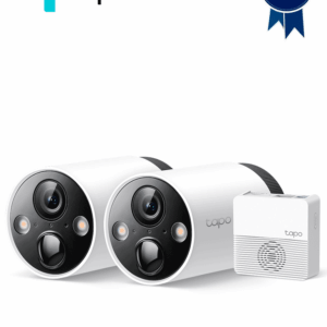TP-LINK - TAPO C420S2 - Sistema de Cámaras Wi-Fi de vigilancia inteligente con batería (paquete de 2 piezas)