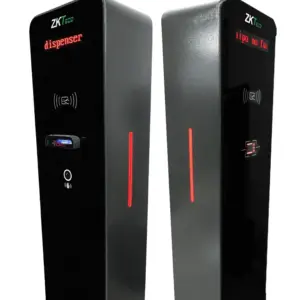 ZKTECO TBM01 / TBM02 - Kit de Dispensador y Lector de Tickets QR / Sin Contacto / Compatible con Sensor de Masa VR10, UHF / Pantalla LED / Funciones de Voz / Requiere Software para cobro ZK Bio CV Security modulo de estacionamiento