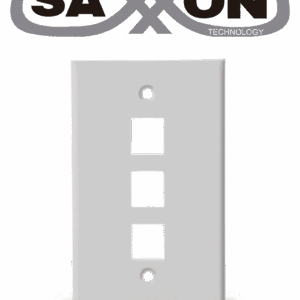 SAXXON A1753A - Placa de pared/ Vertical/ 3 Puertos tipo keystone/ Color blanco