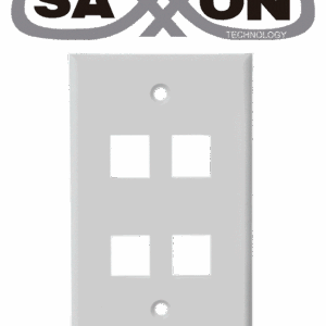 SAXXON A1754A - Placa de pared / Vertical / 4 Puertos tipo keystone / Color blanco
