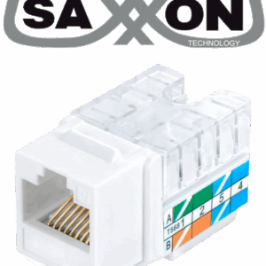 SAXXON M265C5W - Modulo jack keystone RJ45 / 8 Hilos / CAT 5E / Compatible con calibres AWG 22-26 / Color blanco