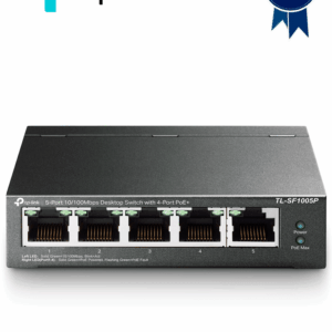 TP-LINK TL-SF1005P - Switch PoE no administrable con 5 puertos Fast Ethernet, incluyendo 4 puertos PoE AF. Suministro PoE hasta 67W y modo extendido para conexiones de hasta 250m.