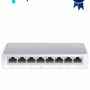 TP-LINK TL-SF1008D - Switch de escritorio con 8 puertos RJ45 Fast Ethernet, diseño de plástico y configuración plug and play.