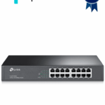 TP-LINK TL-SF1016DS - Switch no administrable con 16 puertos Fast Ethernet, diseñado para montaje en rack o en escritorio.