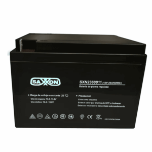 SAXXON CBAT24AH - Bateria de respaldo de 12 volts libre de mantenimiento y facil instalacion / 24 AH/ compatible con CCTV/ Acceso/ Bosch
