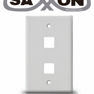 SAXXON A1752A - Placa de pared / Vertical / 2 Puertos tipo keystone / Color blanco