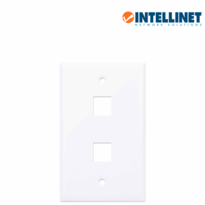 INTELLINET 163293 - TAPA (FACEPLATE) / 2 PERFORACION / BLANCO