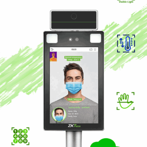 ZKTECO PROFACEXTICH - Terminal de Control de Acceso y Asistencia Facial y Palma con Medición de Temperatura y Uso de Cubrebocas / Lectura de QR e Intercom / Con Soporte para Torniquete / Serie Visible Light (PRODUCTO SOBRE PEDIDO)