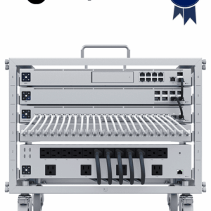 UBIQUITI U-RACK-6U-TL - Mini Rack abierto con ruedas, 6U, Patchpanel de 24 puertos Gigabit, Bloqueo de Ruedas, Capacidad de carga 35Kg, Toolless: Ensamble sin herramienta