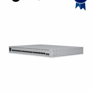 UBIQUITI USW-ENTERPRISE-24-POE - UniFi Switch Empresarial Capa 3 de 24 puertos PoE 802.3af/at (12 puertos 2.5G y 12 puertos 1G) + 2 puertos 1/10G SFP+, 400W, pantalla informativa.