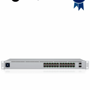 UBIQUITI USW-24 UniFi Switch Capa 2 de 24 puertos 10/100/1000 Mbps más 2 puertos 1G SFP, con pantalla informa