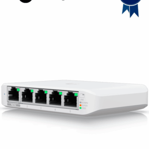 UBIQUITI USW-FLEX-MINI Switch UniFi Administrable Compacto de 5 Puertos 10/100/1000 Mbps, entrada de PoE 802.3af/at