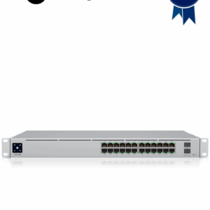 UBIQUITI USW-PRO-24-POE - UniFi Switch Gigabit PoE PRO con 24 puertos PoE Gigabit Ethernet, 2 puertos SFP+, 400W de potencia PoE, pantalla informativa, compatible con PoE at y PoE bt.