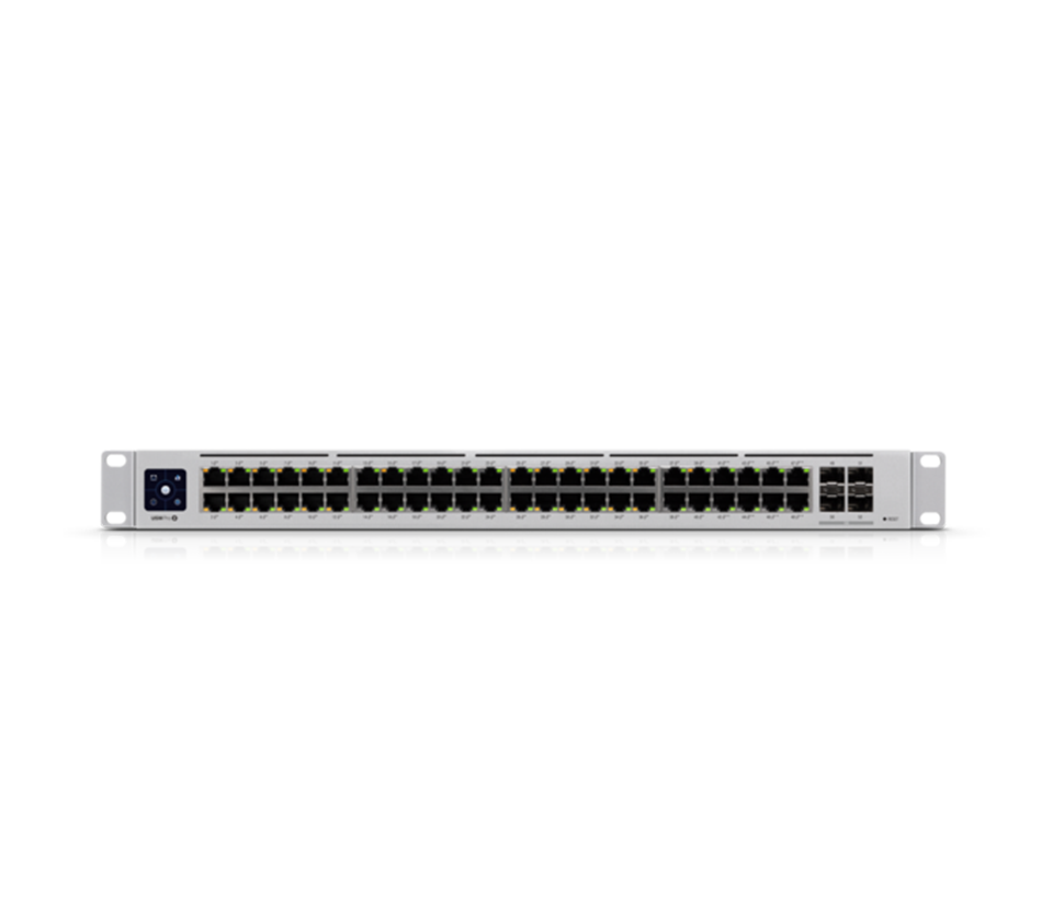 UBIQUITI USW-PRO-48-POE - UniFi Switch Gigabit PoE PRO con 48 puertos PoE Gigabit Ethernet, 4 puertos SFP de 1-10G, 600W de potencia PoE, compatible con PoE at/bt y pantalla informativa - Image 2