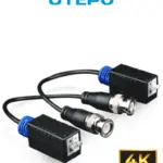 UTEPO UTP101PHD - Par de transceptores pasivos 4k (Video Baluns) 8MP con alcance de 4k hasta 160 metros en CVI, 4 megapíxeles hasta 200 metros, y 1080p hasta 250 metros. Incluyen 2 terminales Push para fácil conexión