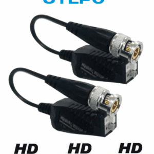 UTEPO UTP101PHD404 - Paquete de 4 pares de transceptores pasivos con terminales Push. Alcance: HDCVI 720p 250m, 1080p 200m; TVI 720p 250m, 1080p 200m; AHD 720p 300m, 1080p 300m. Fácil conexión