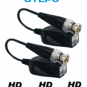 UTEPO UTP101PHD450 - Paquete de 50 pares de transceptores pasivos (Video Baluns) soporta 4MP a 200m, 1080p a 250m, 720p a 300m en CVI. Compatible con HDCVI, TVI, AHD y CVBS. Incluye 2 terminales Push para fácil conexión.