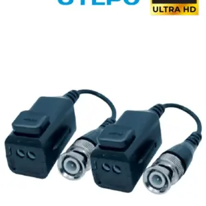 UTEPO UTP101PHD6 - Par de Transceptores Pasivos 4K (Video Baluns), Botón Push Superior, Empalmes Ordenados, 4K hasta 150m, 4MP a 200m, 1080p hasta 250m, Soporta HDCVI/HDTVI/AHD/CVBS
