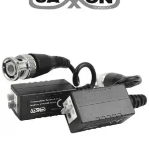 SAXXON VB-03 Par de transceptores pasivos (Video Baluns) soporta 8MP 4k a 150m, 4MP a 200m, 1080p a 250m, 720p a 300m en CVI. Compatible con HDCVI, TVI, AHD y CVBS. Incluye 2 terminales Push para fácil conexión