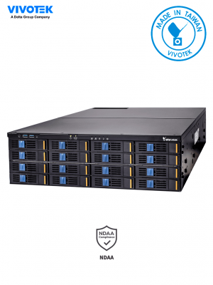 VIVOTEK NR9682-v2 - NVR de 64 canales con 16 bahías, 3U rackable, cuenta con fuente redundante y es compatible con ONVIF, H.265 y VAST embebido - Image 1