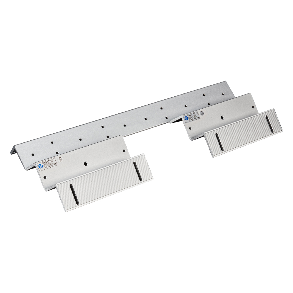 YLI YM180NDLEDPACK - Paquete de Cerradura Magnética doble con Led YM180NDLED y Soporte de Fijación Tipo ZL / Fuerza de Sujeción 180Kg / 350Lb por extremo / Voltaje dual / Puertas de madera, vidrio, metálica - Image 3