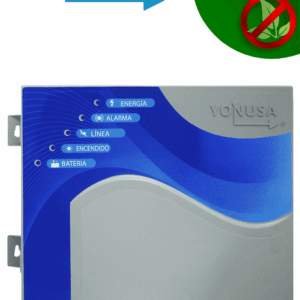 YONUSA EY10000127AF - Energizador de Alta Frecuencia para Cerco Eléctrico 10,000 V, Cobertura de hasta 10,000 metros Lineales (o 2,000 metros en 5 Líneas), Incluye Interfaz con 2 Zonas Cableadas y Soporta Módulo WiFi