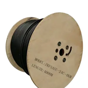 TCE - ZKFSASU-24C-4KM - Fibra ÓpticaADSS G.652D, Monomodo de 24 Hilos, Exterior, Span 100, Loose Tube (Costo por carrete de 4 km)